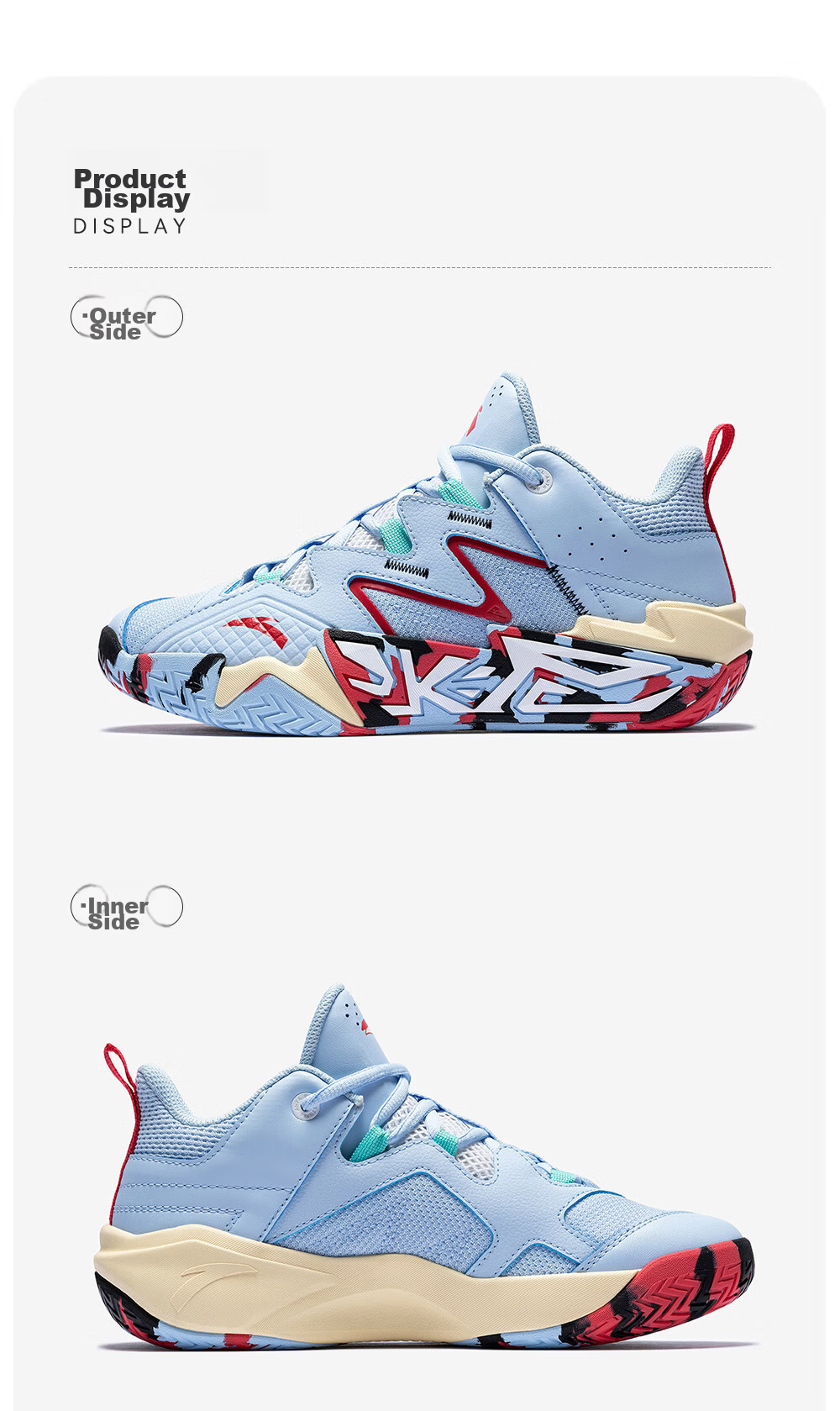 Anta Kids Boys Sports Shoes 2026 Summer Breathable Mesh Durable Cement Basketball Shoes A12621102 31